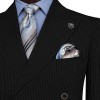 کت وشلوار دبل برست کراویزه طرح دیپلمات یقه بلیزر  پلی ویسکون سیامد