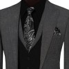 کت و شلوار و ژیله کمبین تک دکمه دوچاک یقه بلیزر کشمیر سیامد مدل407-1794