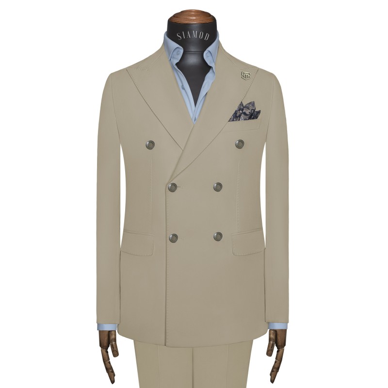 کت شلوار یقه کنت دبل برست 6دکمه کرونول سیامد کد_234golf