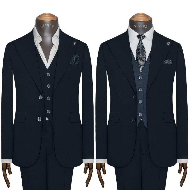 کت شلوار ژیله دورو دو دکمه دو چاک سیامد آریسکو کد parti 232